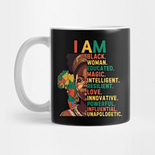 I am black woman educated, Black History Month Cute Woman Mug